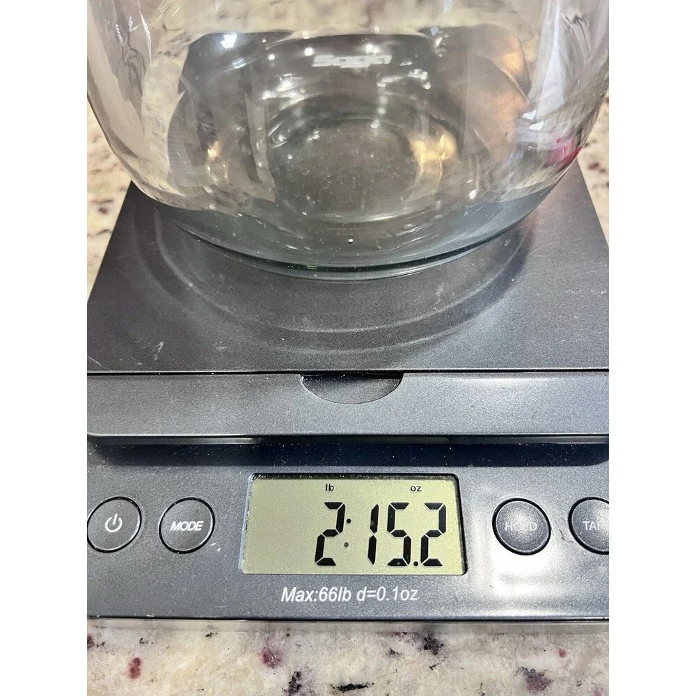 West Elm Modern Clear Smoke Gray Recycled Glass Vase Hand Blown 12‎ 3/4”